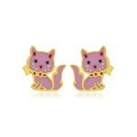 Earring with silver and stones