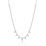 Necklace with silver and stones